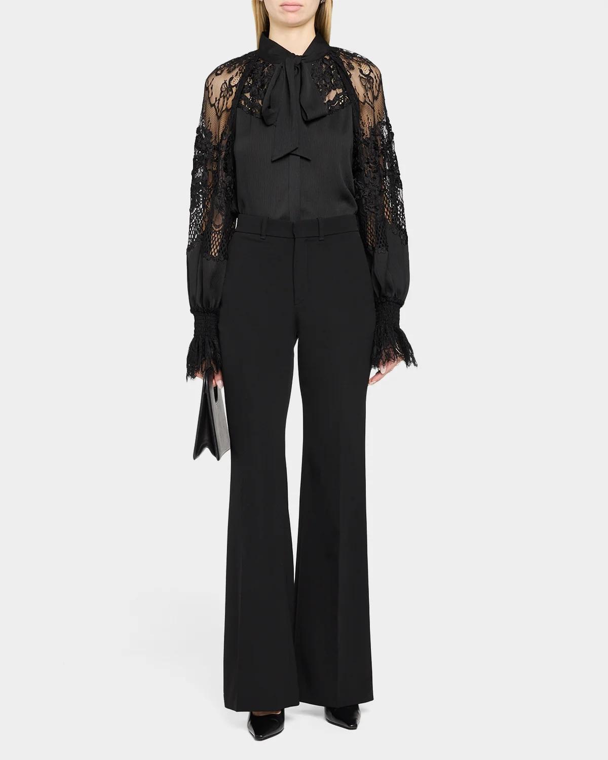 Thea Lace-Inset Scarf Blouse - thumbnail 2