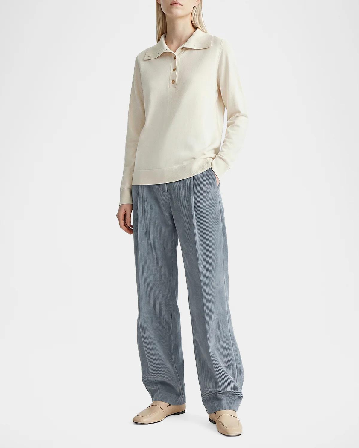 Piqu Virgin Wool-Silk Sweater - thumbnail 2