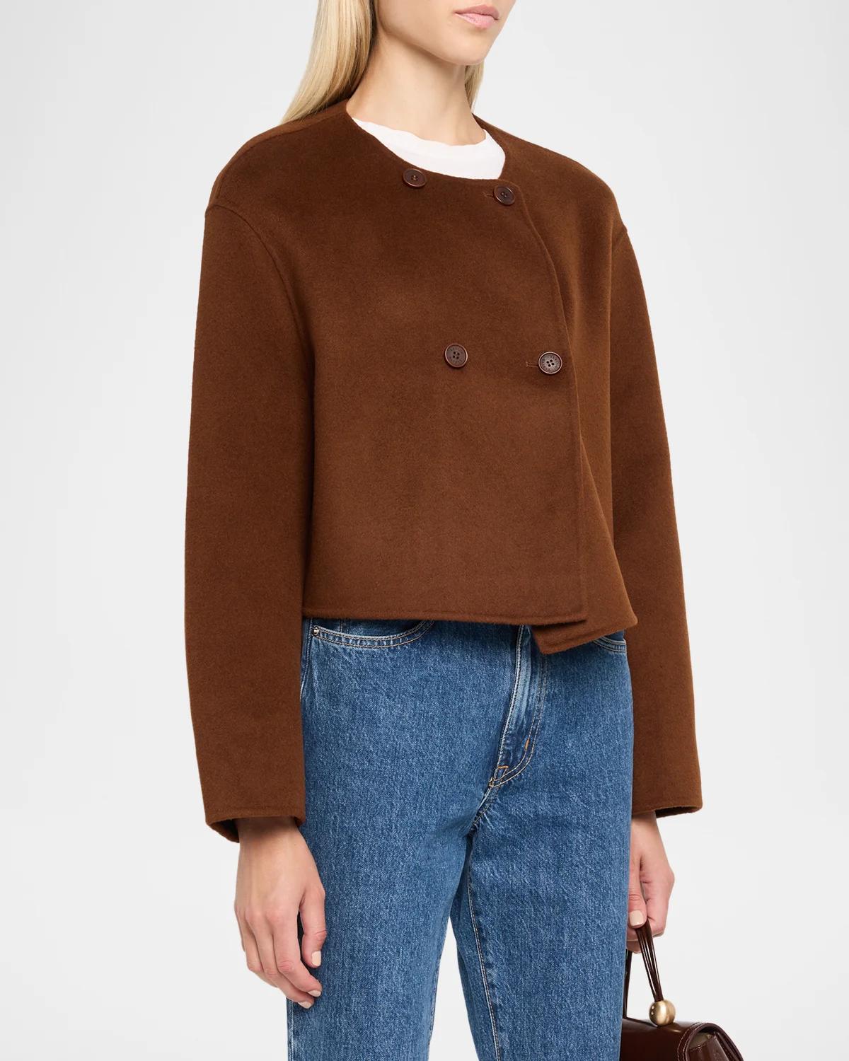 Floren Cropped Double-Breasted Jacket - thumbnail 4