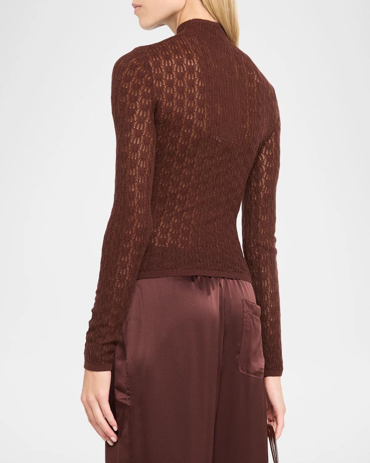 Rhea Sheer Merino Wool Sweater - thumbnail 3