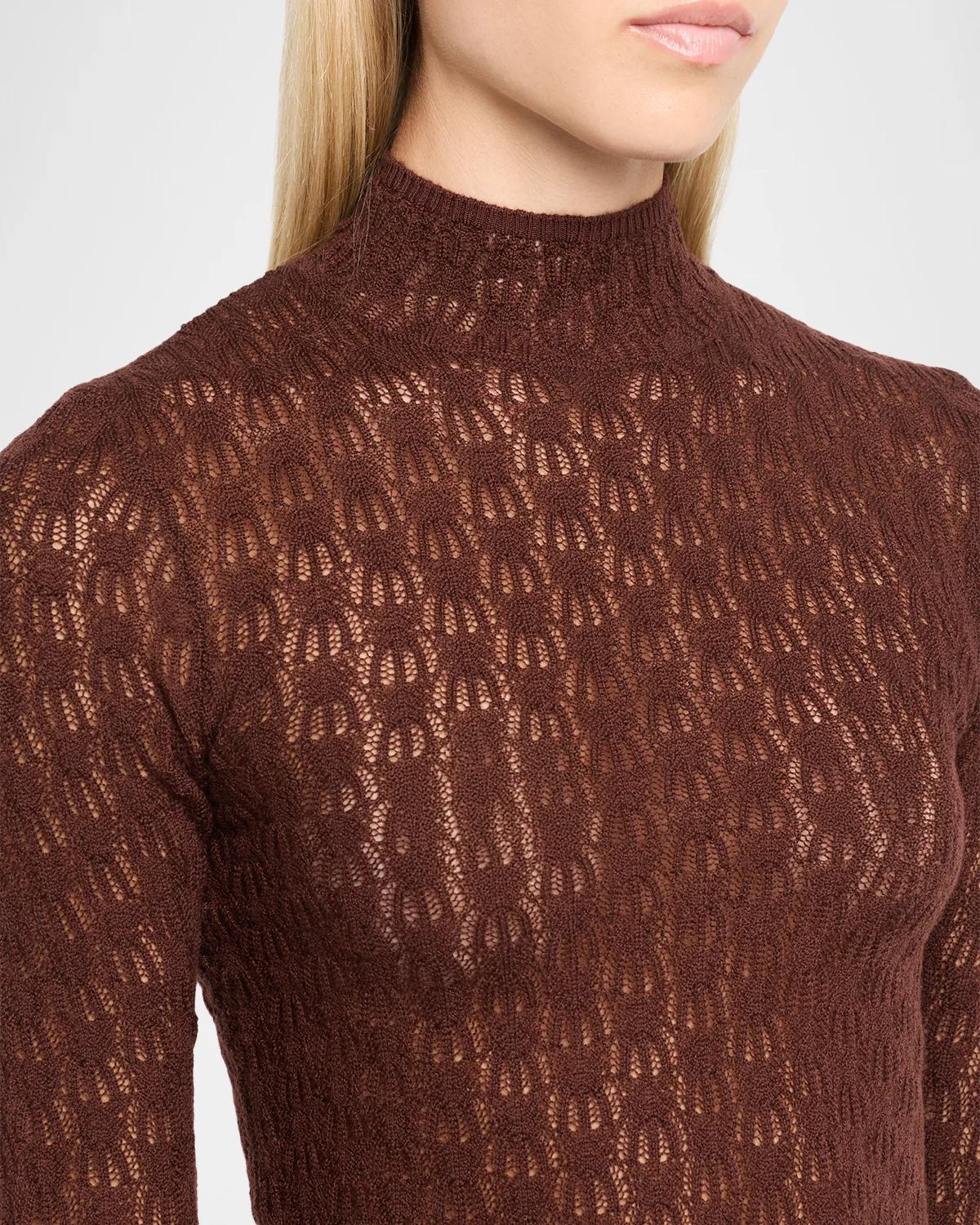 Rhea Sheer Merino Wool Sweater - thumbnail 5
