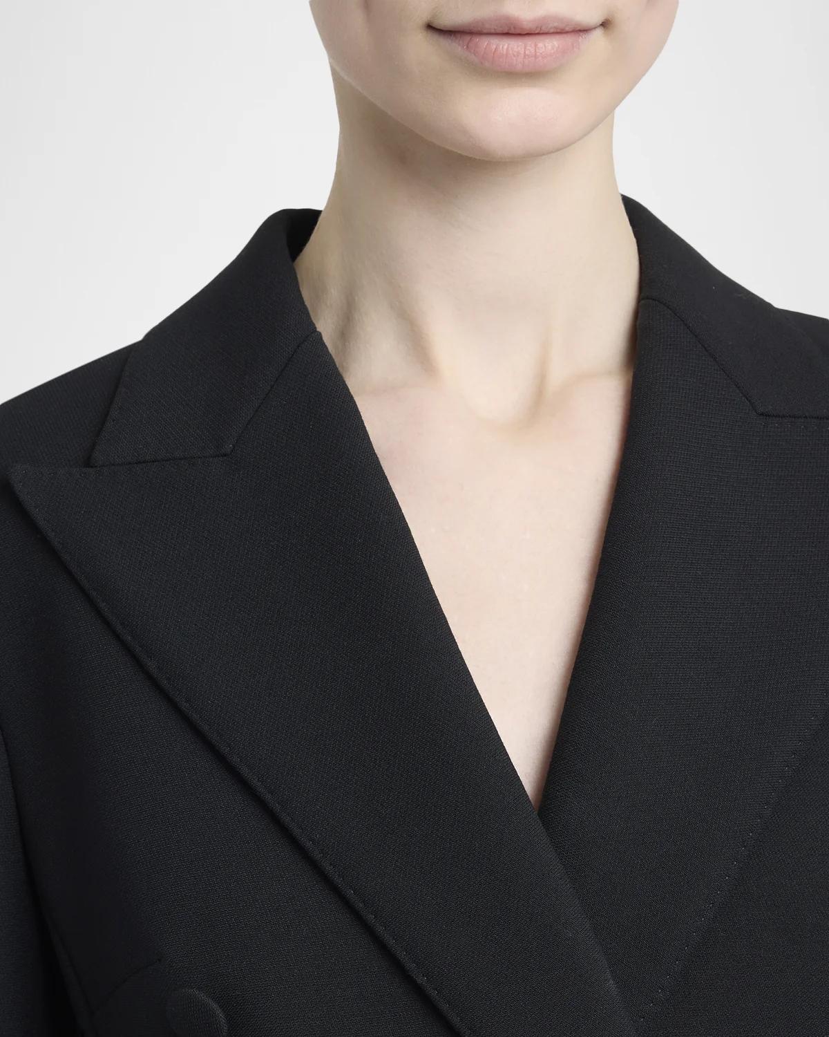 Double Crepe Slim Double-Breasted Jacket - thumbnail 5