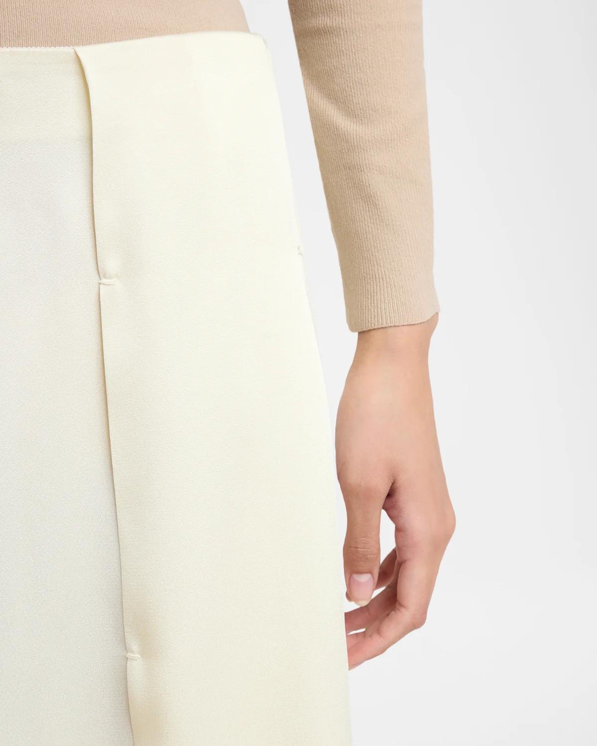 Side Paneled Wool Sable Midi Skirt - thumbnail 5