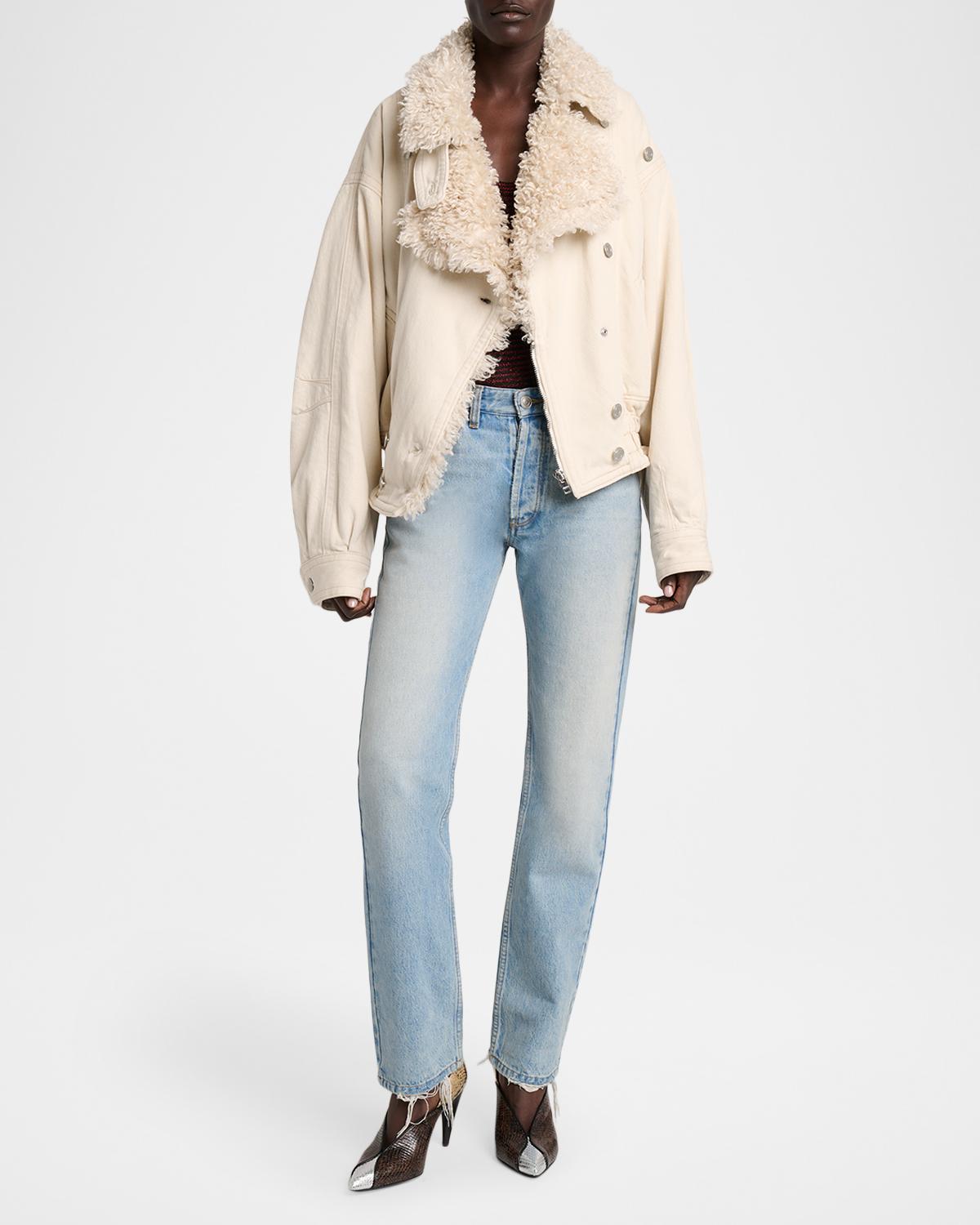 Valineo Sherpa-Lined Denim Jacket - thumbnail 2