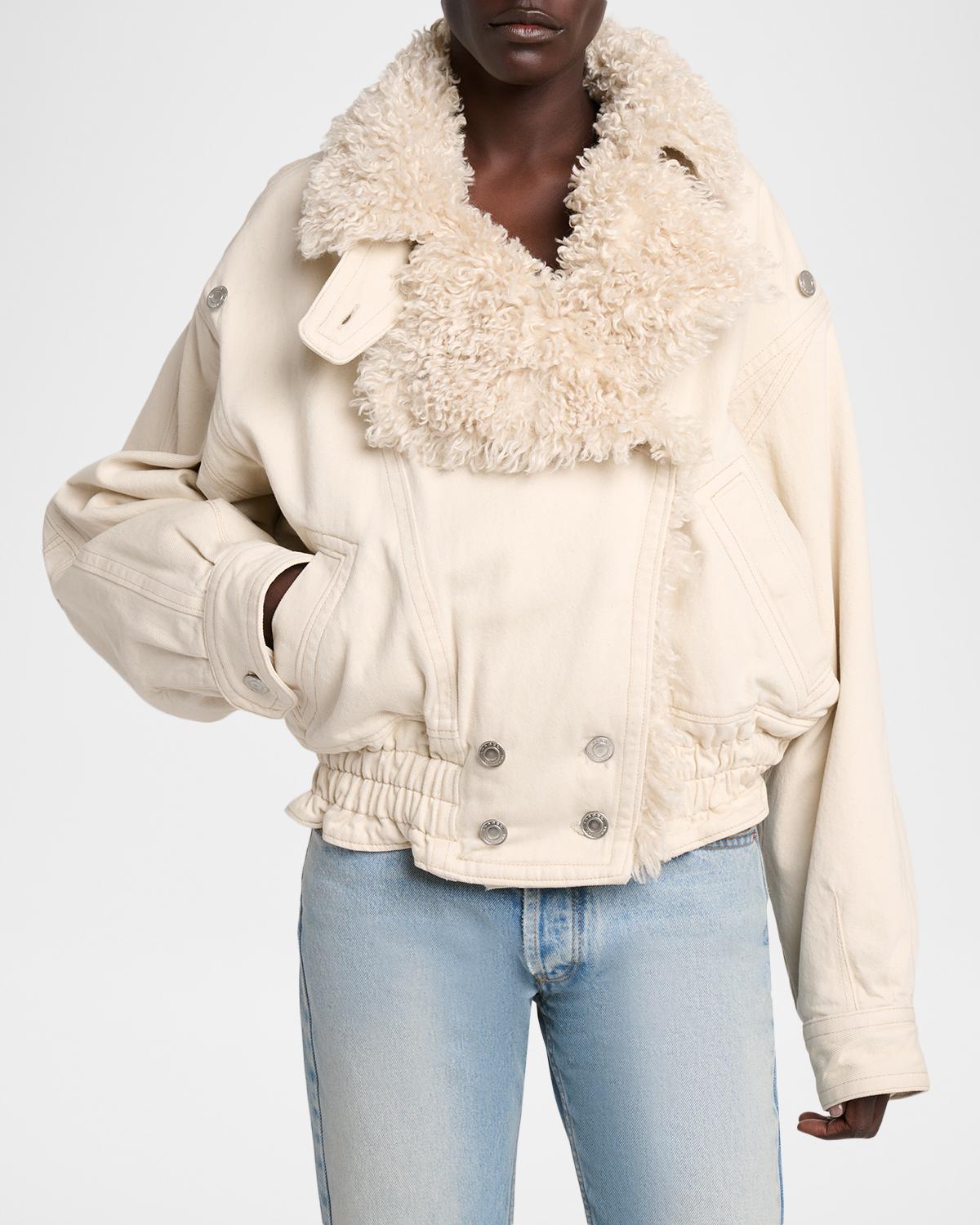 Valineo Sherpa-Lined Denim Jacket - thumbnail 4