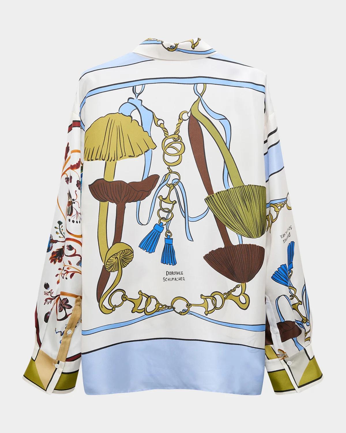 Cosmic Funghi Silk Twill Blouse - thumbnail 2