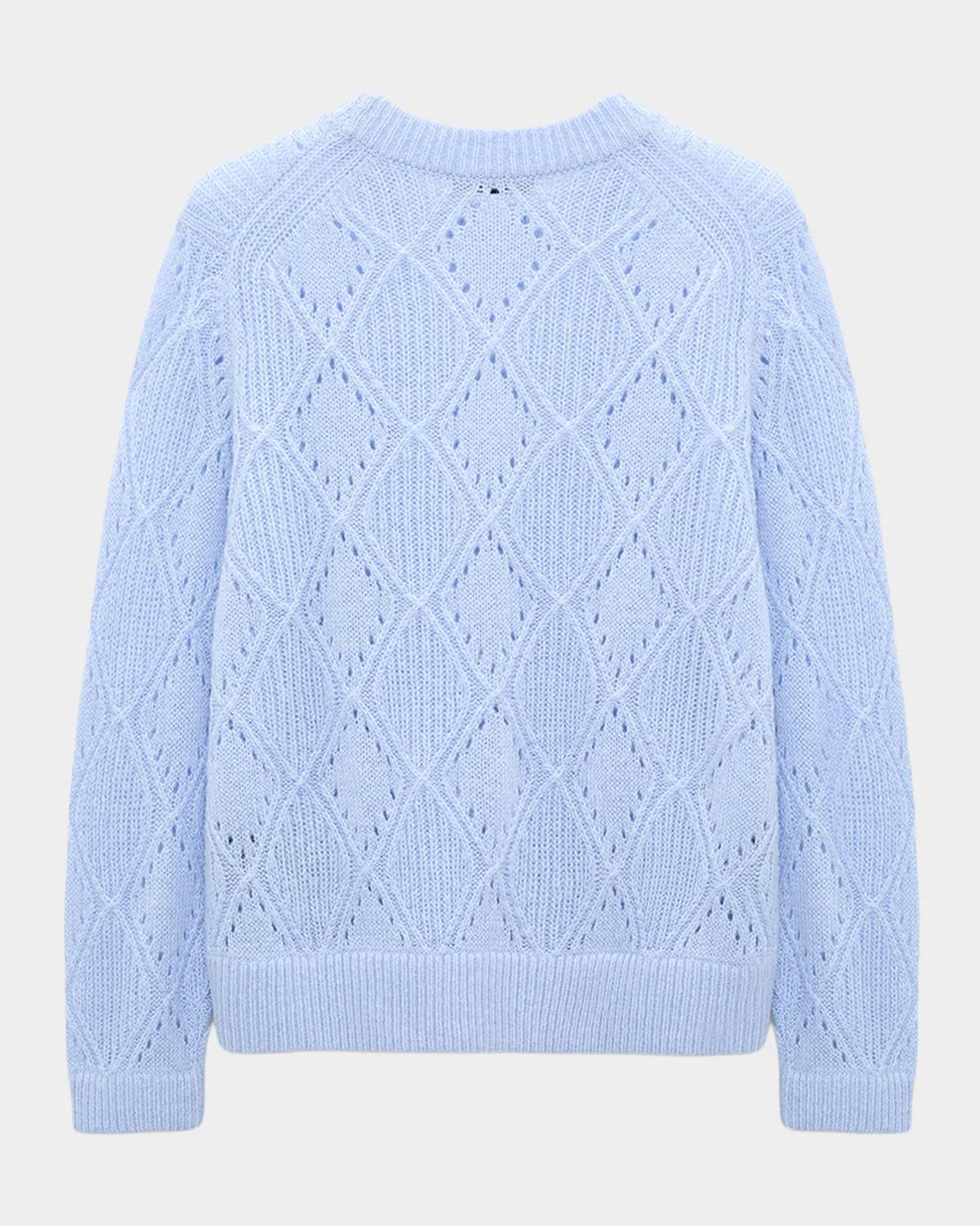 Sheer Softness Argyle Pointelle Sweater - thumbnail 2