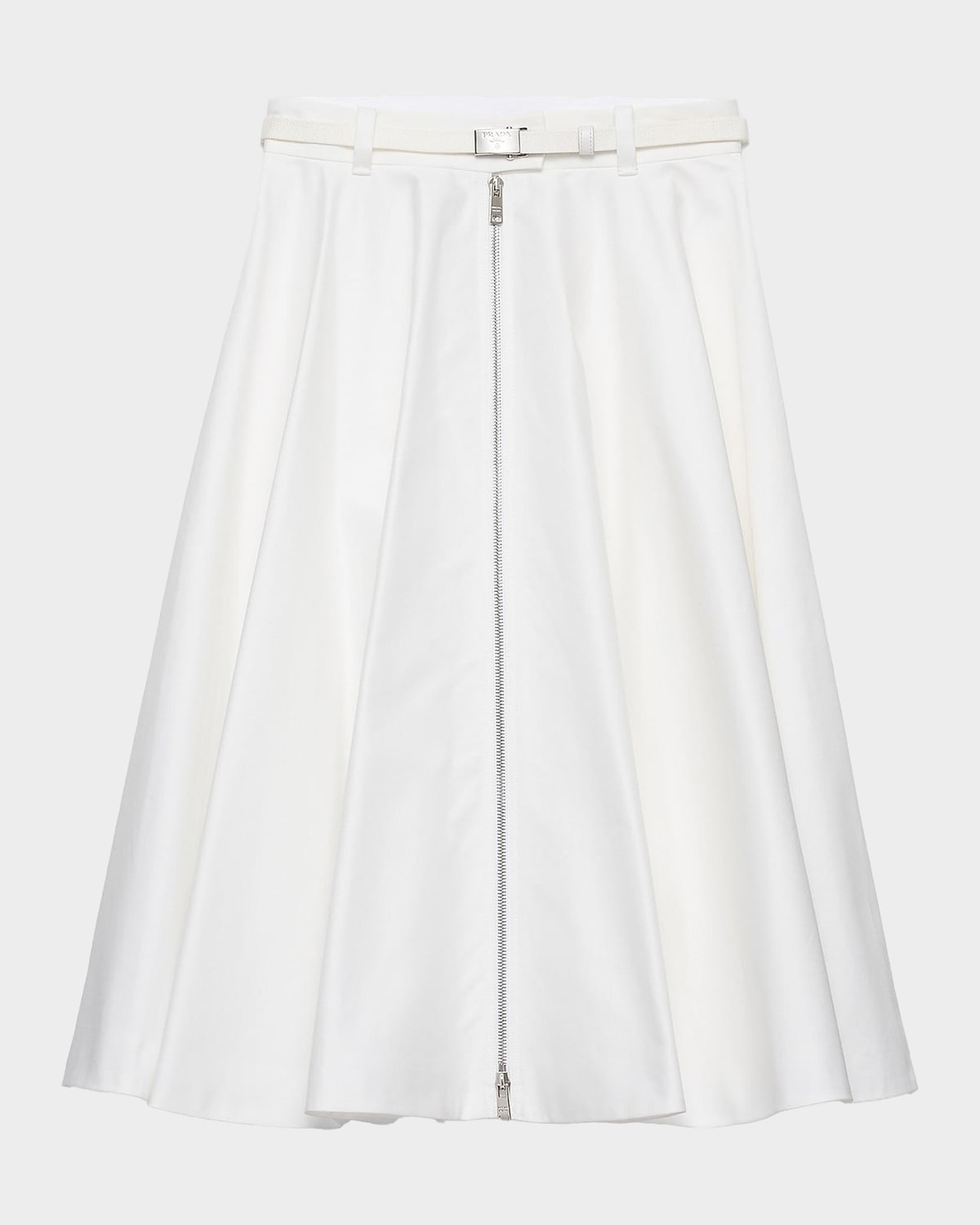 Prada Chino Zip Midi Skirt | Neiman Marcus