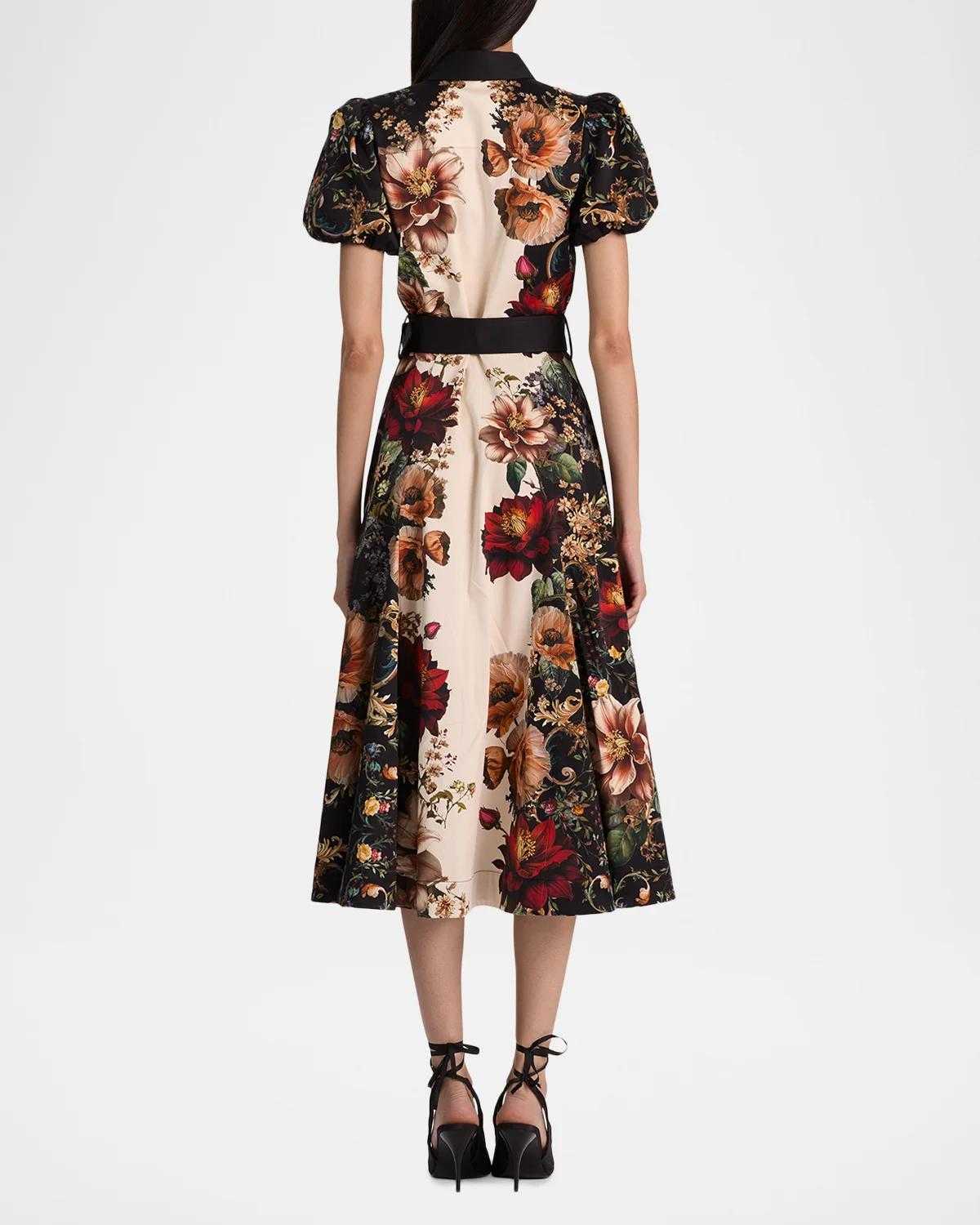 Henrietta Floral Belted Midi Dress - thumbnail 3