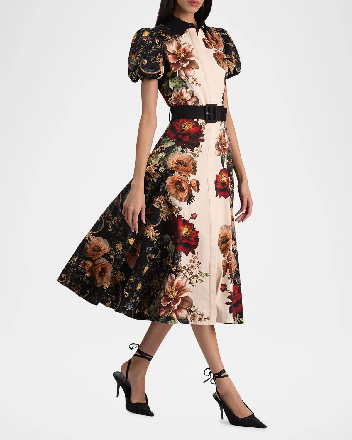 Henrietta Floral Belted Midi Dress - thumbnail 4