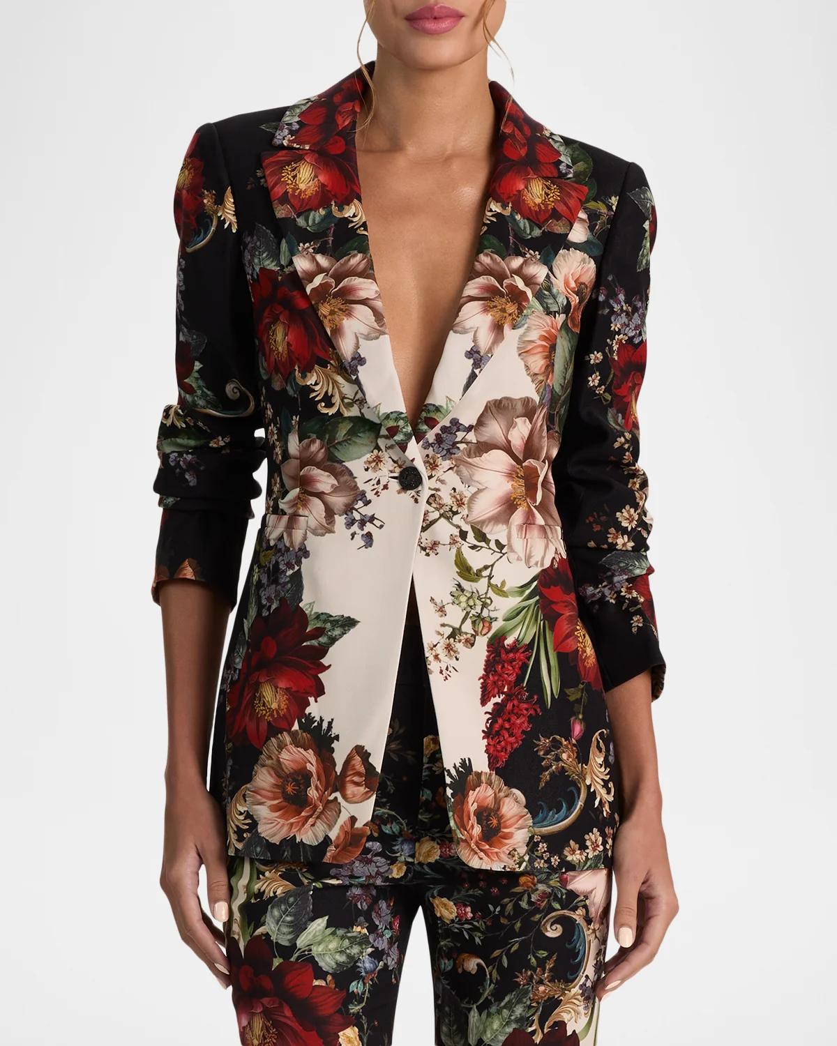 Breann Floral Fitted Blazer - thumbnail 4