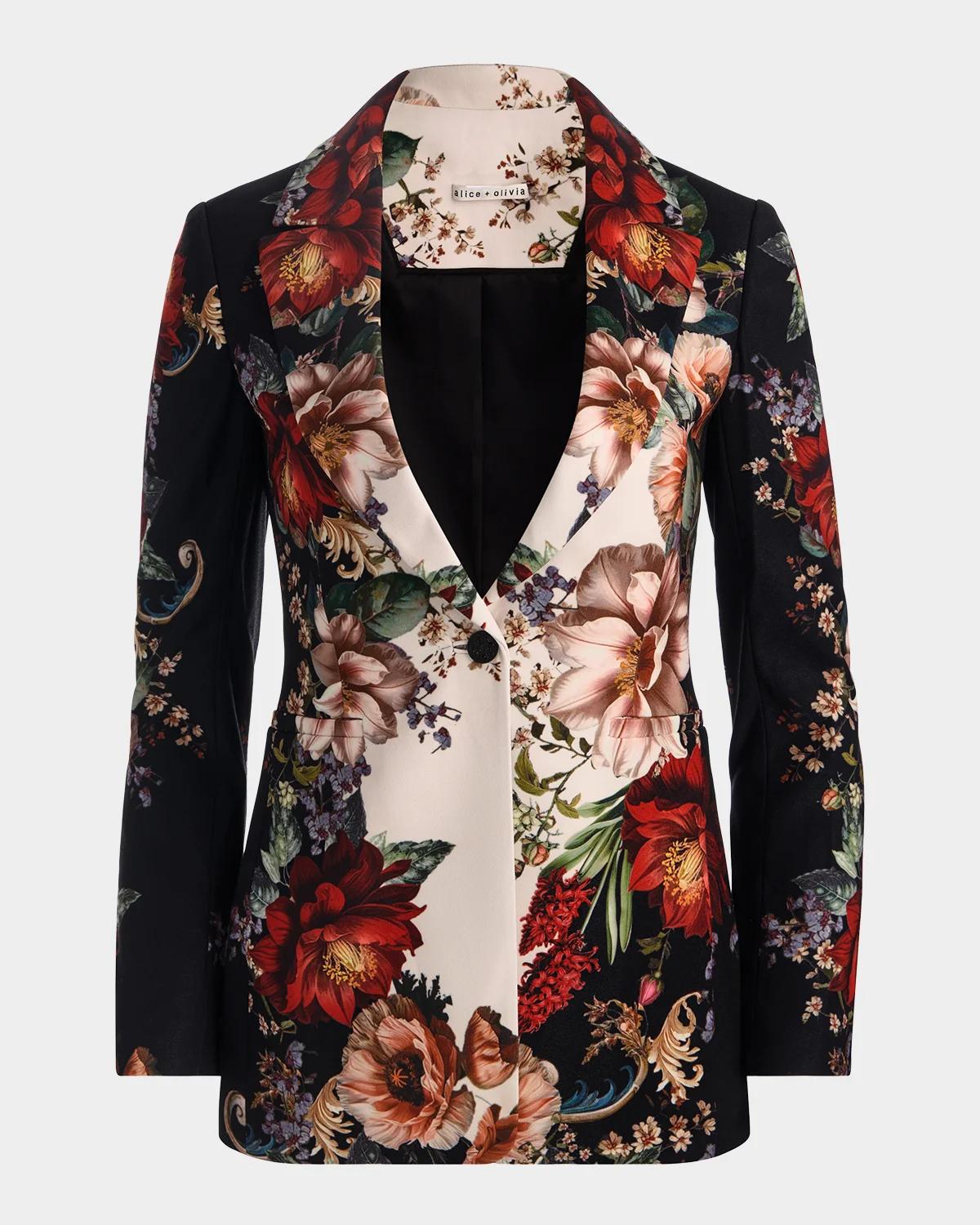 Breann Floral Fitted Blazer