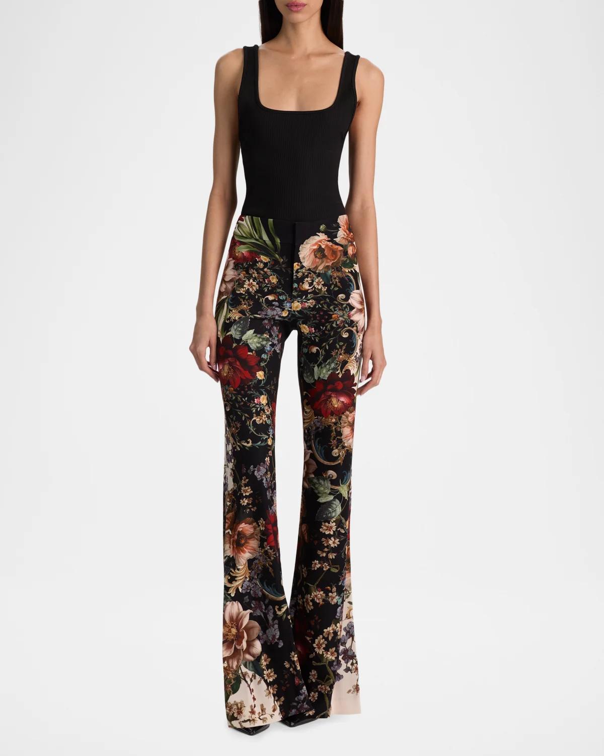 Andrew Floral Bootcut Slim-Fit Pants - thumbnail 2