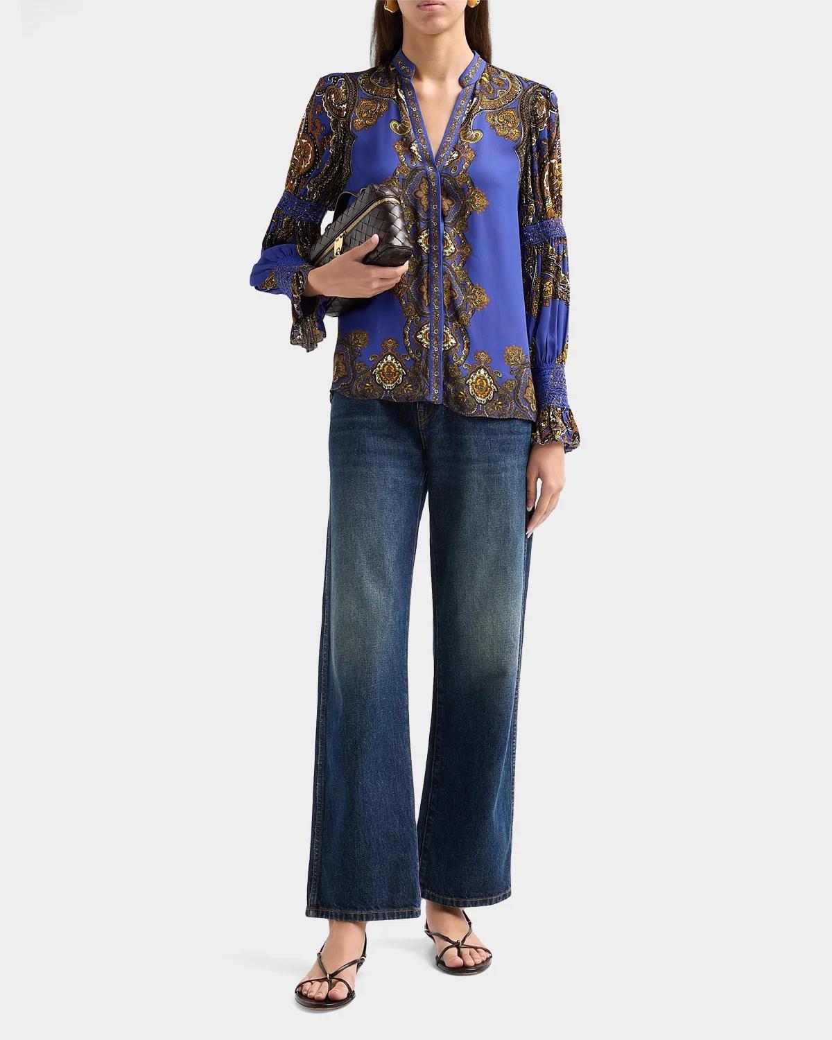 Ilan Smocked-Sleeve Blouse - thumbnail 2