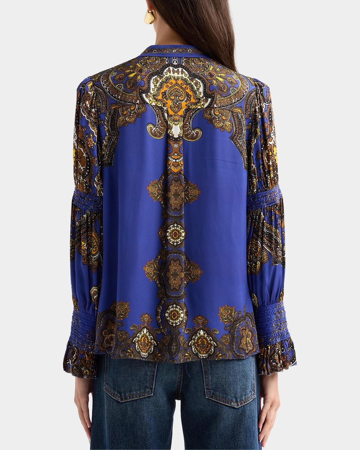 Ilan Smocked-Sleeve Blouse - thumbnail 3