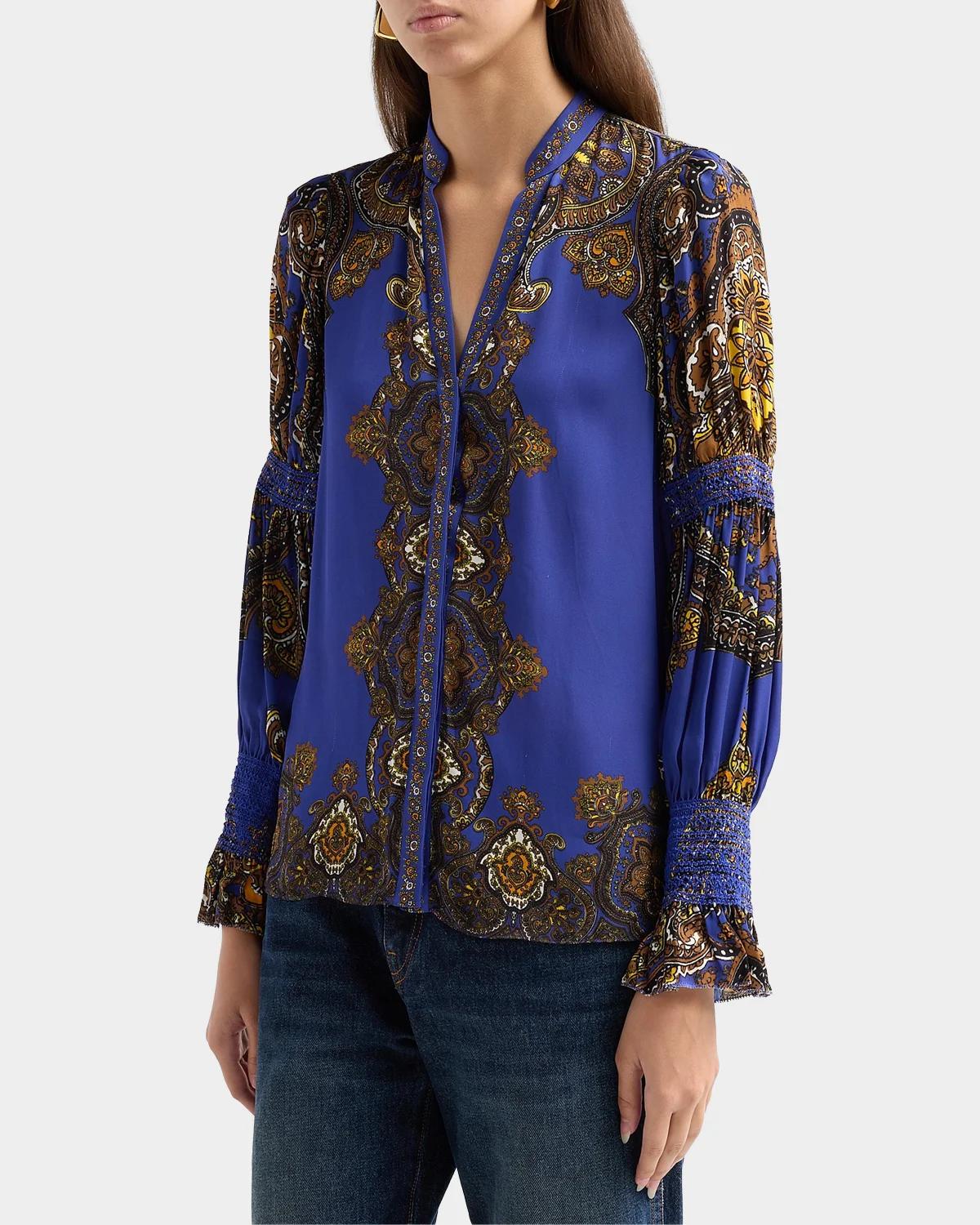 Ilan Smocked-Sleeve Blouse - thumbnail 4