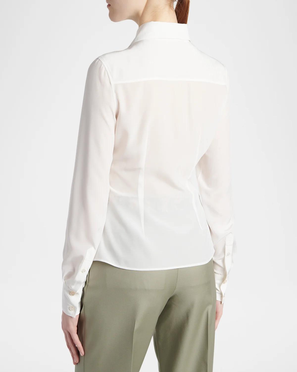 Beaded Silk Slim Button-Down Shirt - thumbnail 3