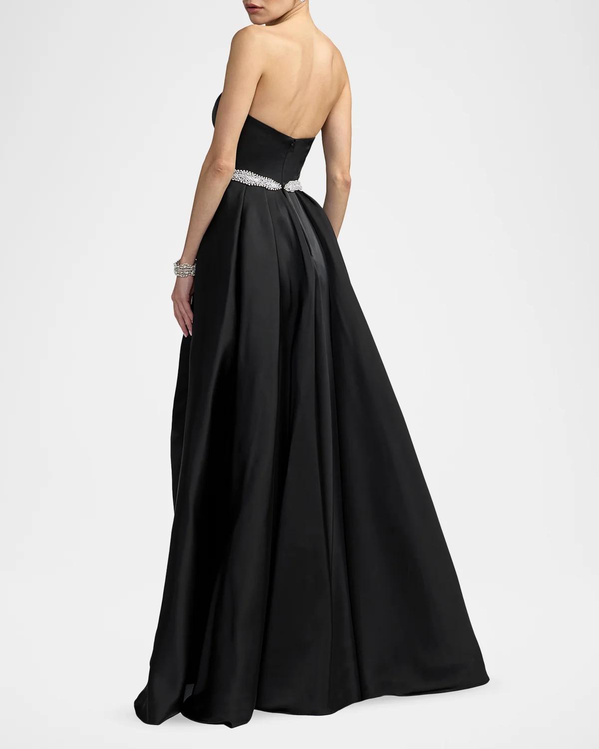 Evening Strapless Satin Gown - thumbnail 3