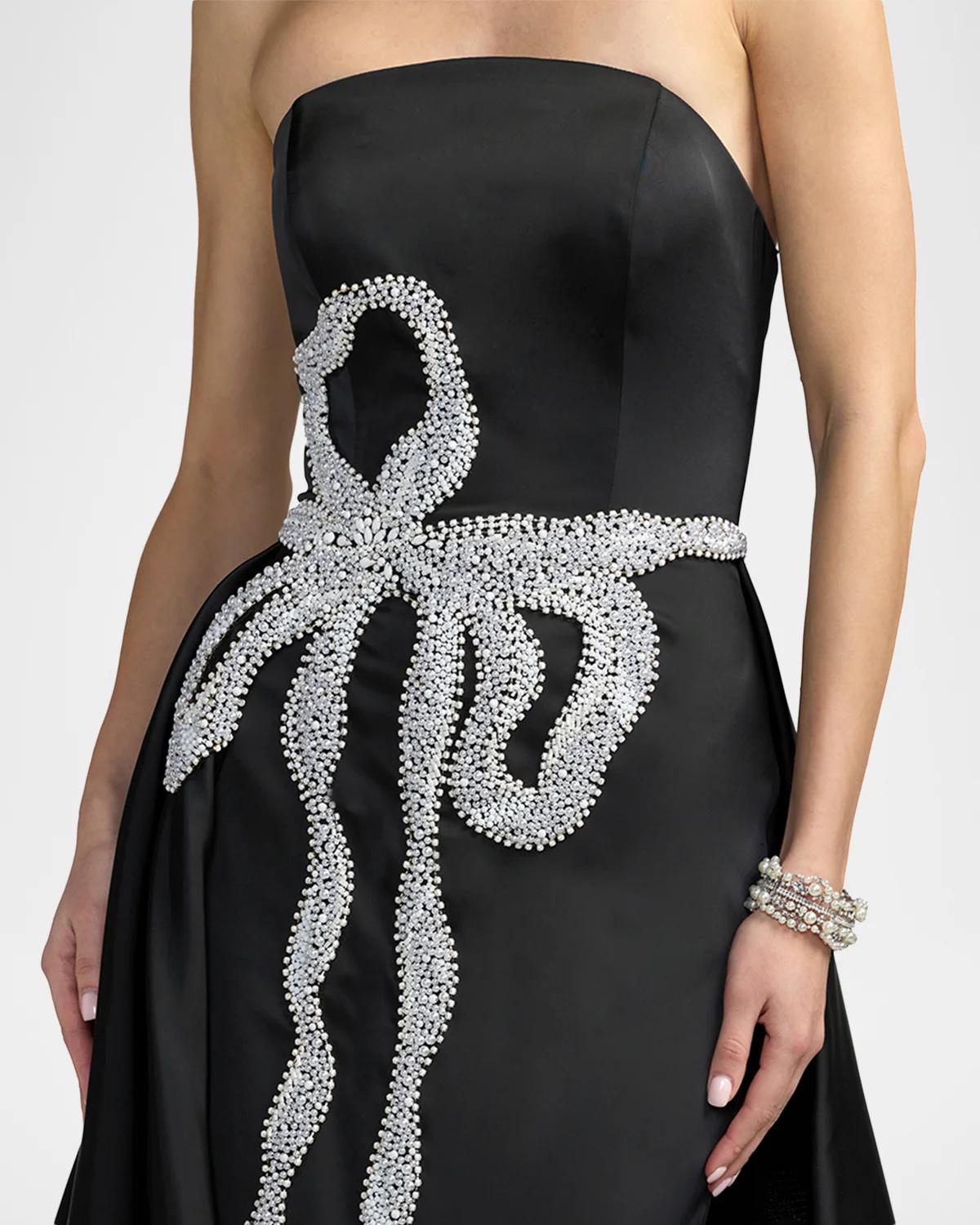 Evening Strapless Satin Gown - thumbnail 5