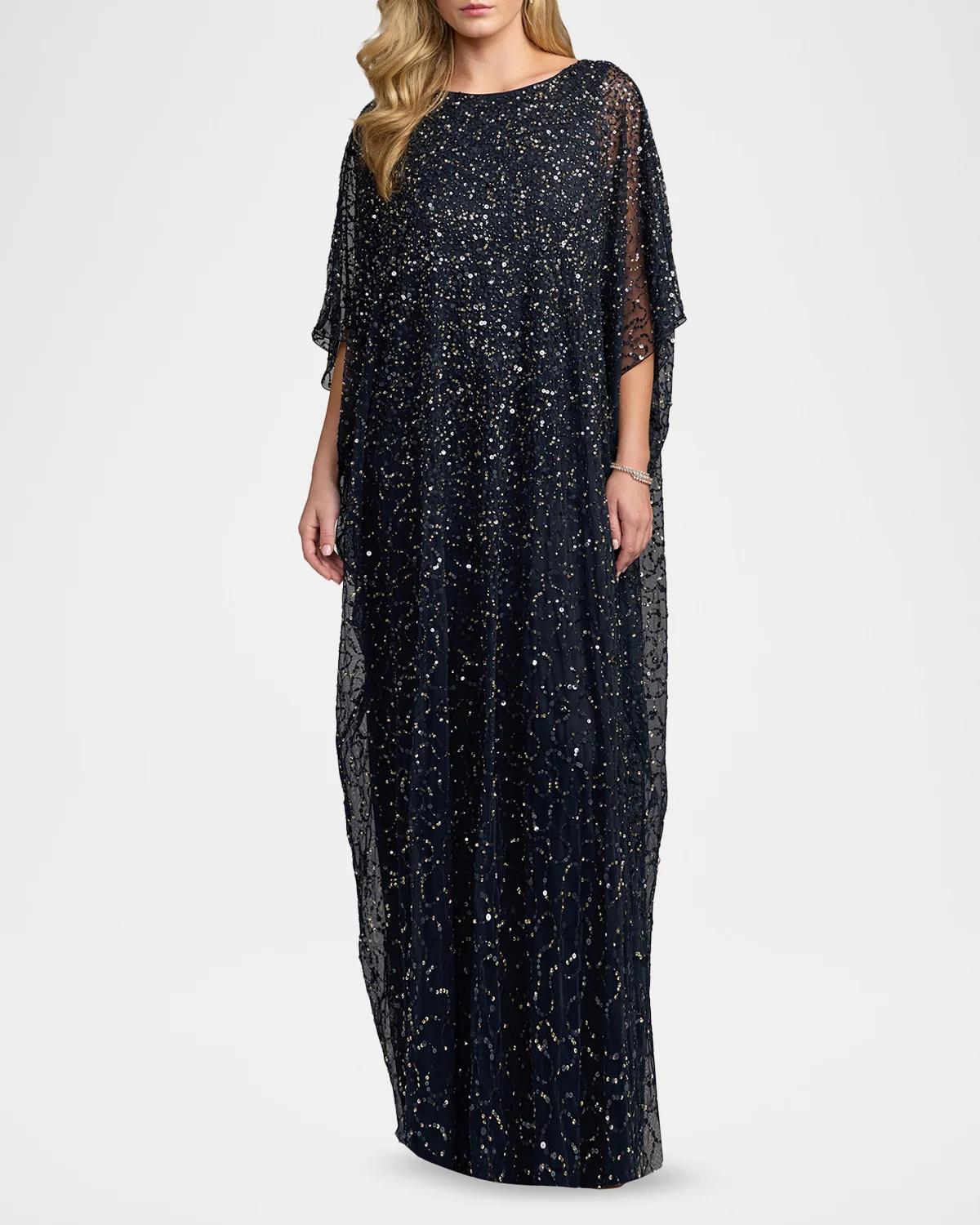 Embellished Mesh Caftan Maxi Dress - thumbnail 2