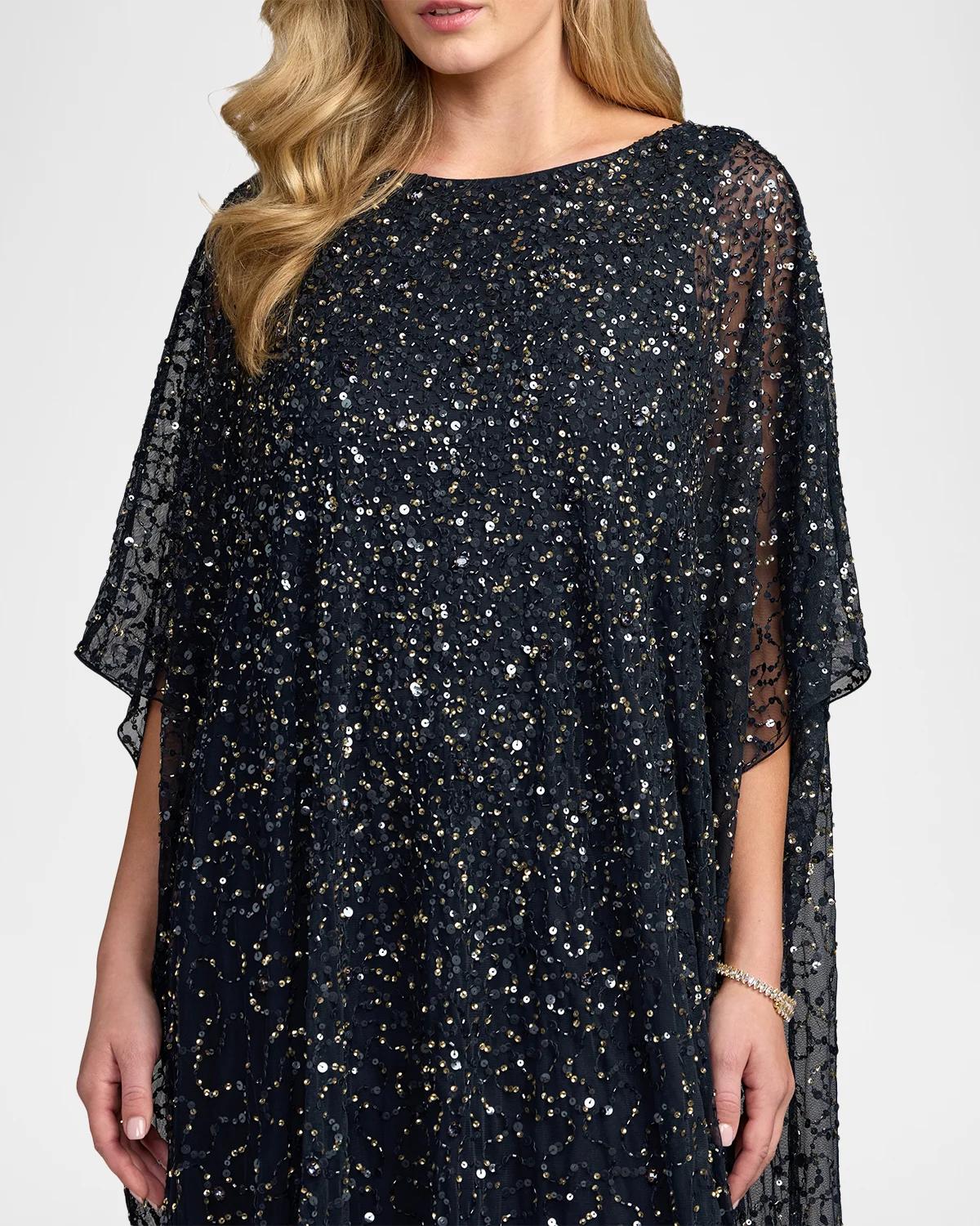 Embellished Mesh Caftan Maxi Dress - thumbnail 5