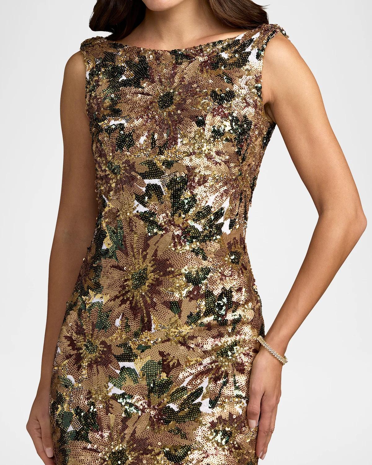 Sequin Cowl Back Gown - thumbnail 5