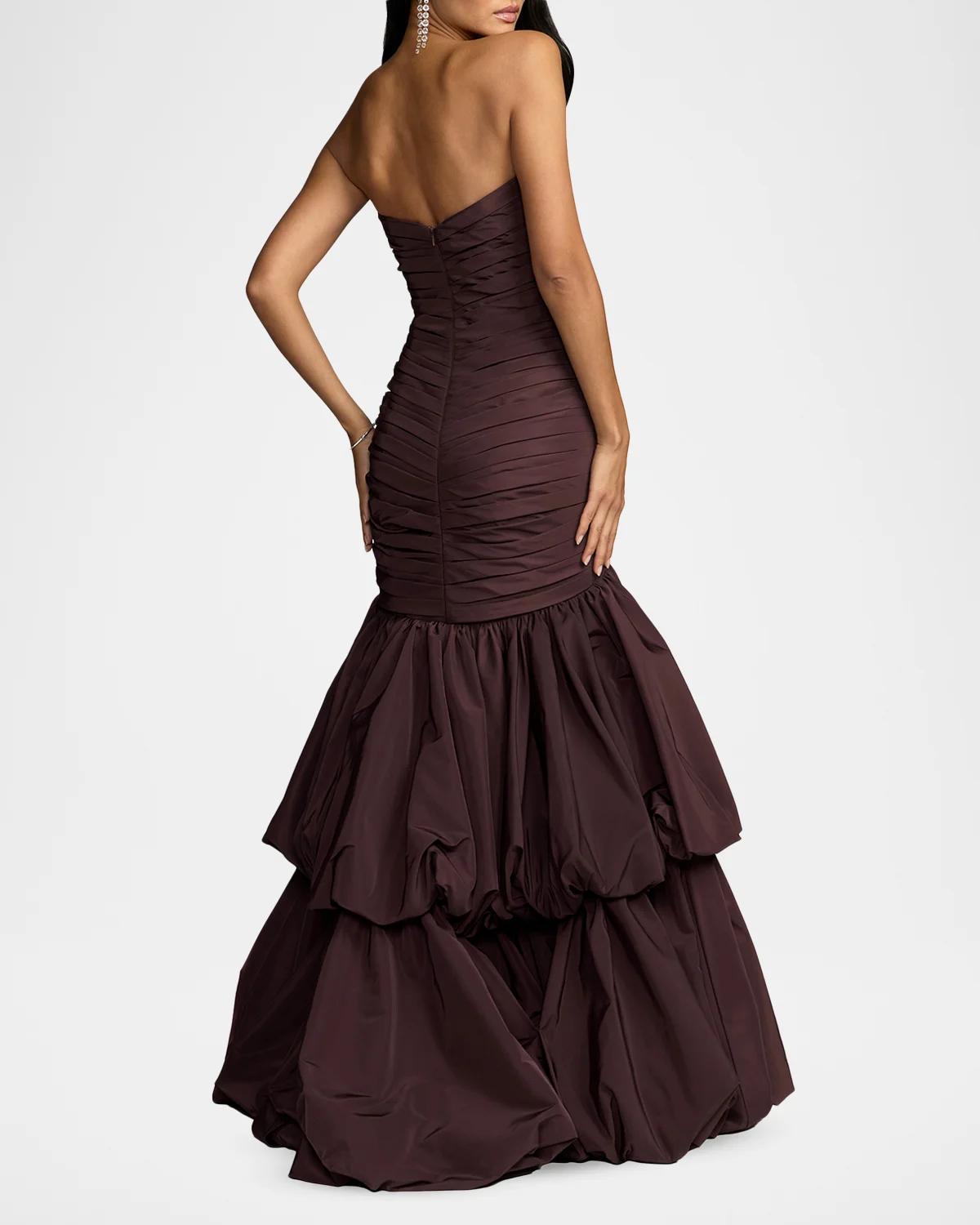 Strapless Faille Bubble Mermaid Gown - thumbnail 3