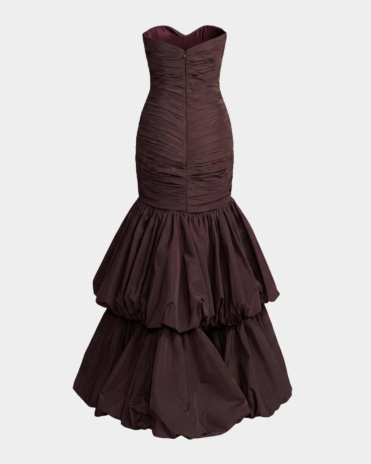 Strapless Faille Bubble Mermaid Gown - thumbnail 4
