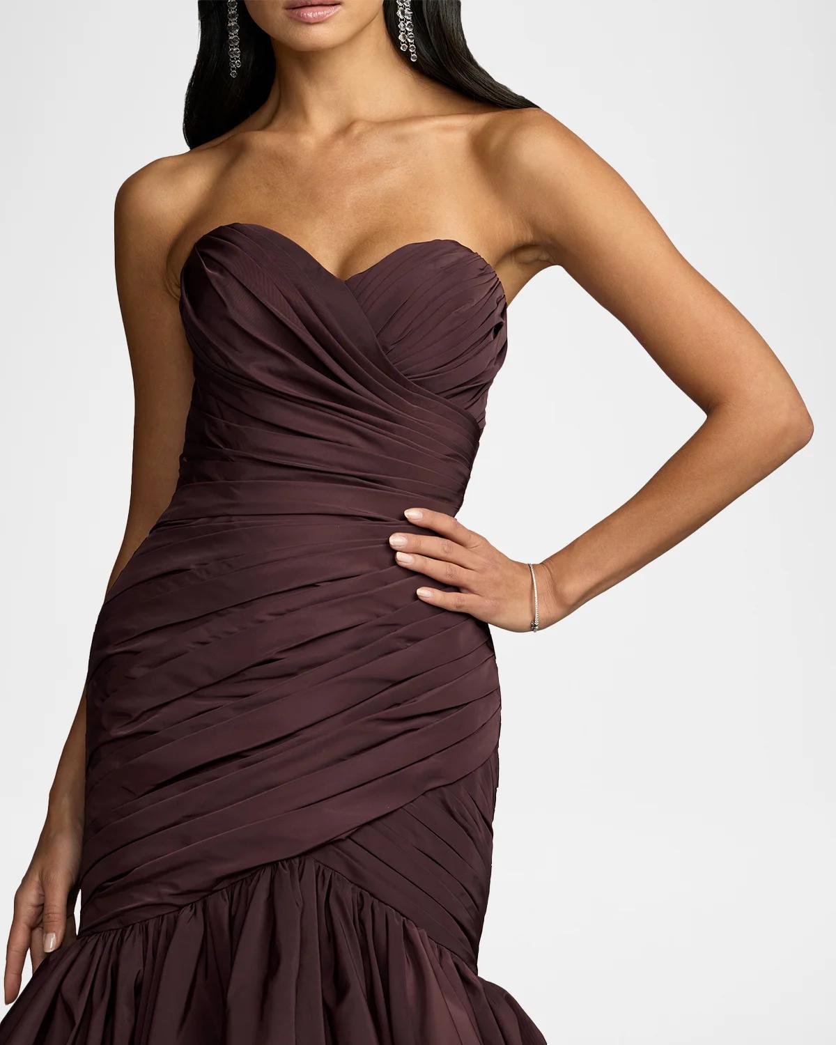 Strapless Faille Bubble Mermaid Gown - thumbnail 5