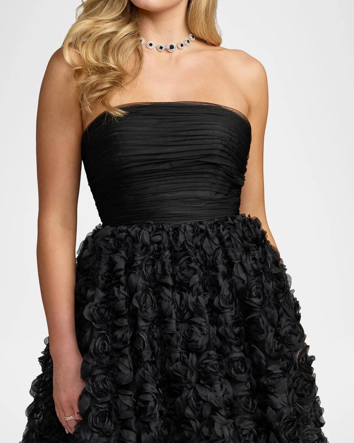 Strapless Rosette Lace Ballgown - thumbnail 5
