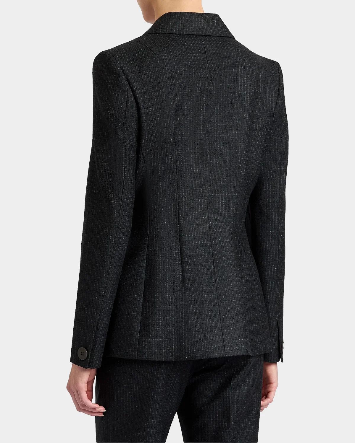 Malli Metallic-Check Virgin Wool Blazer - thumbnail 3