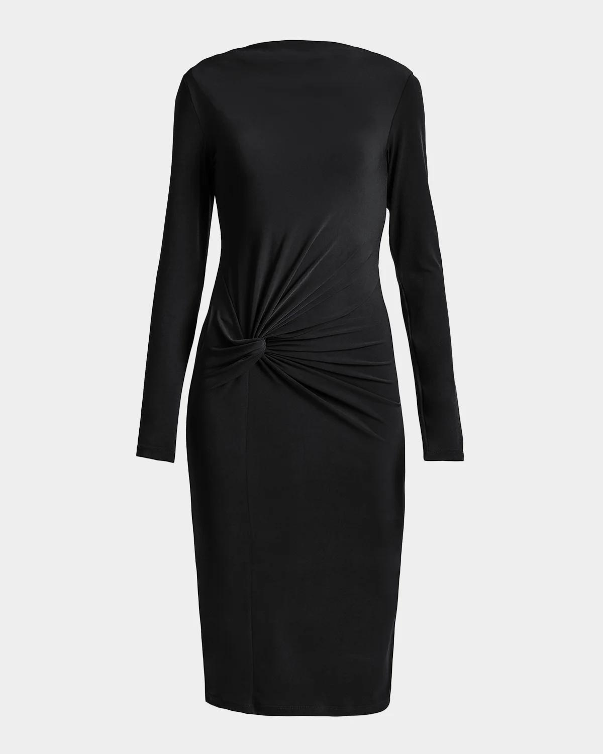 Bodycon Bateau-Neck Midi Dress - thumbnail 7