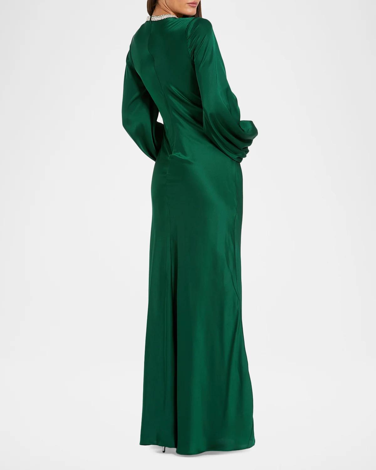 Ieena Satin Sheath Gown - thumbnail 3
