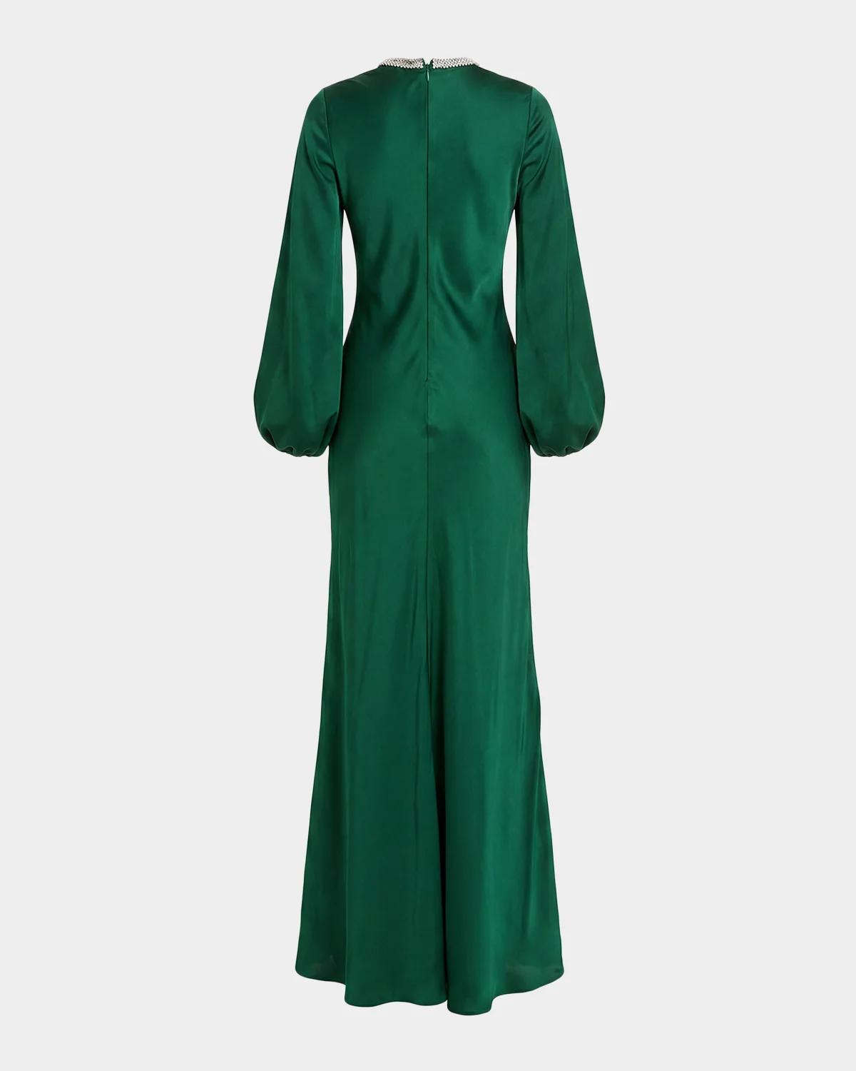 Ieena Satin Sheath Gown - thumbnail 4
