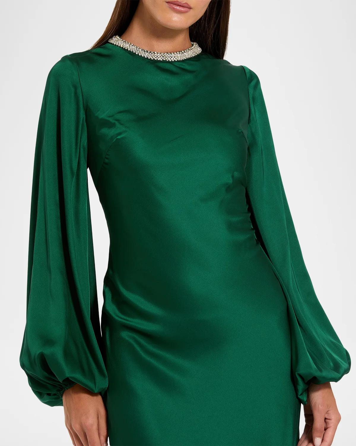 Ieena Satin Sheath Gown - thumbnail 5