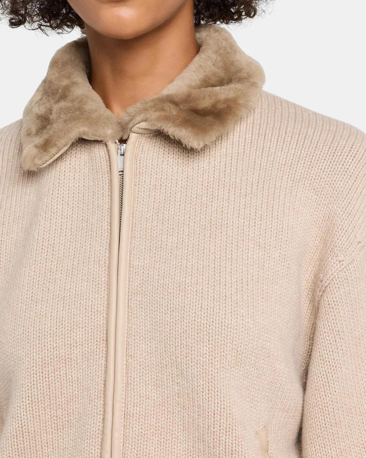 Drop Shoulder Wool-Cashmere Cardigan - thumbnail 5