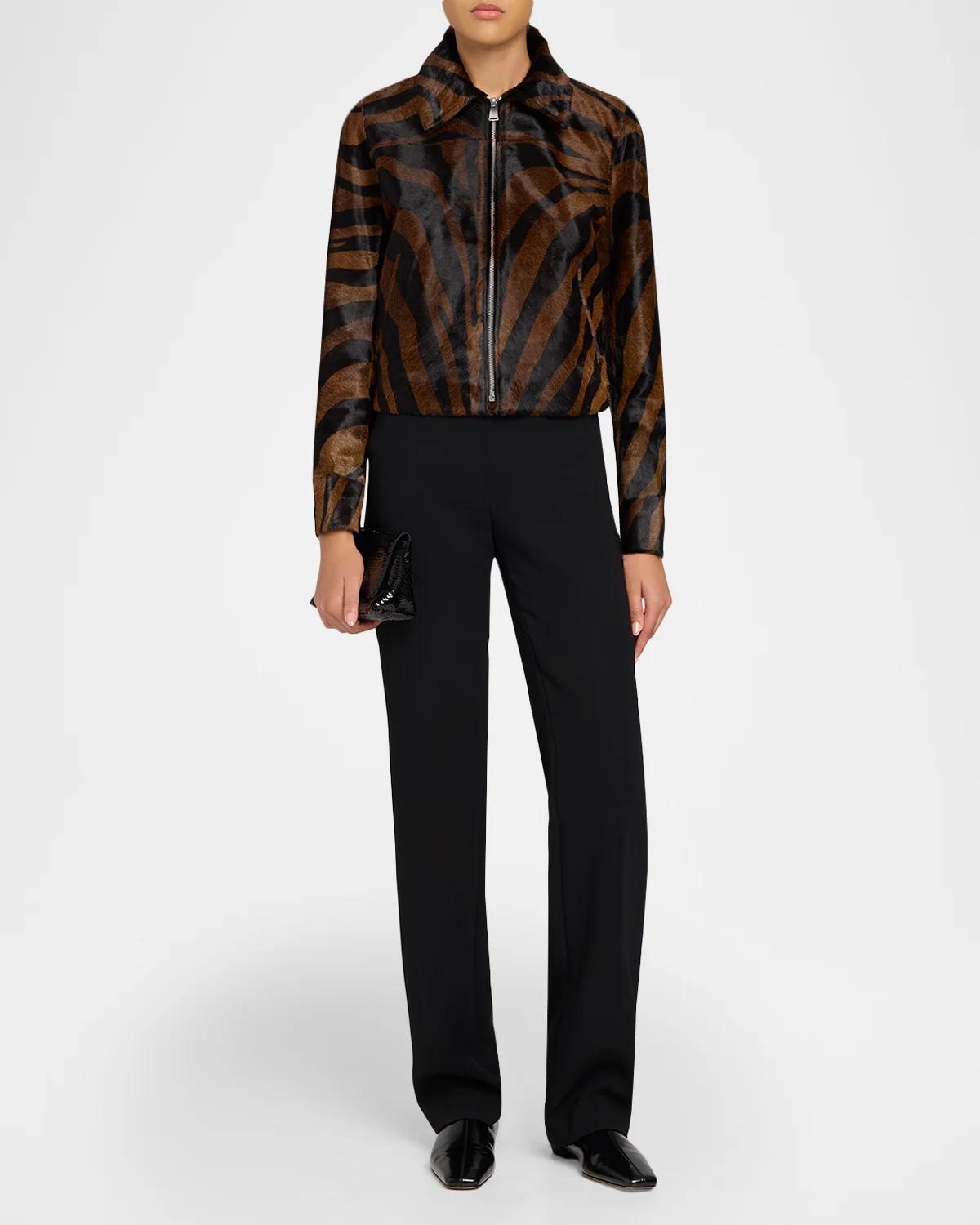 Daria Zebra Calf Hair Jacket - thumbnail 2