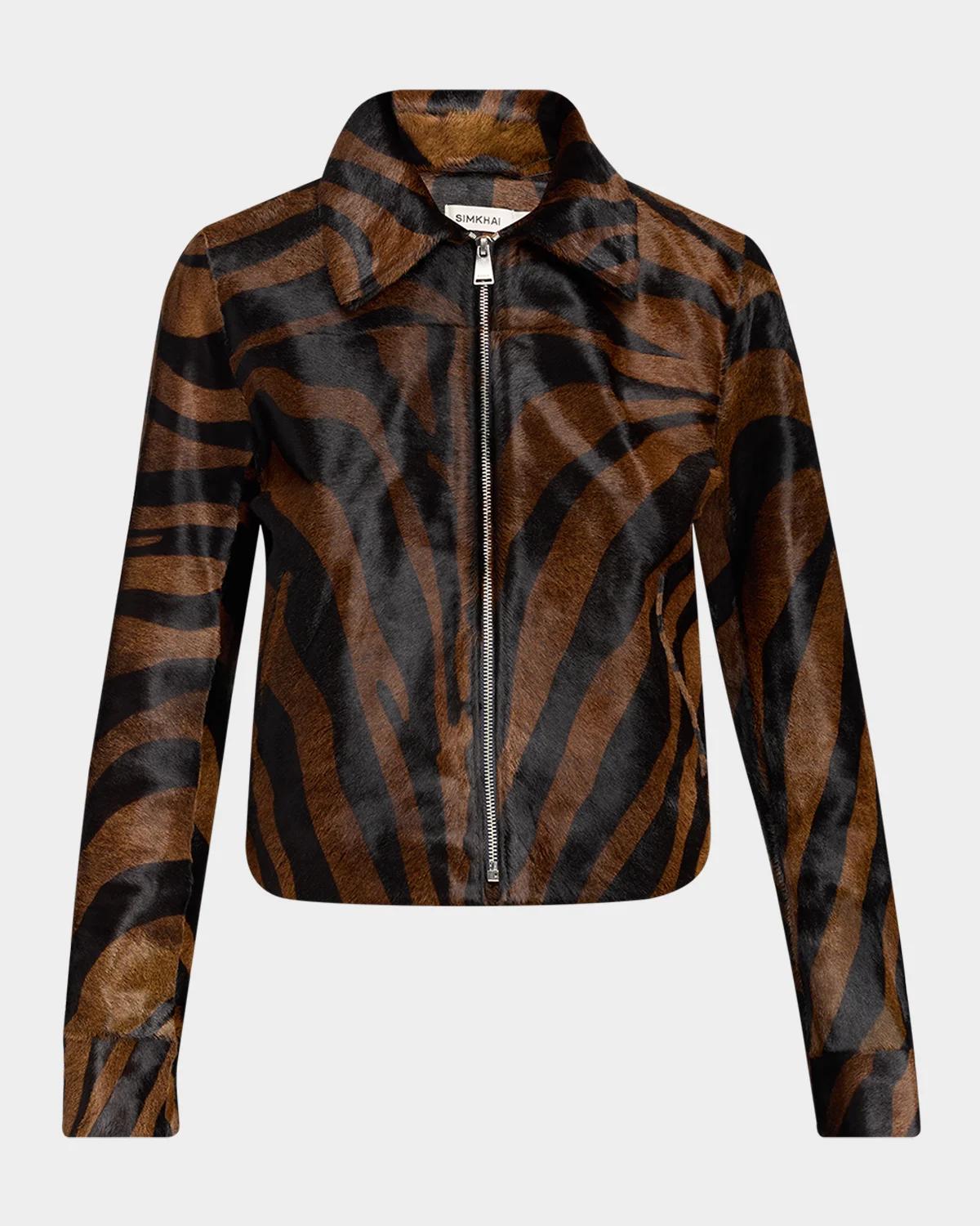Daria Zebra Calf Hair Jacket