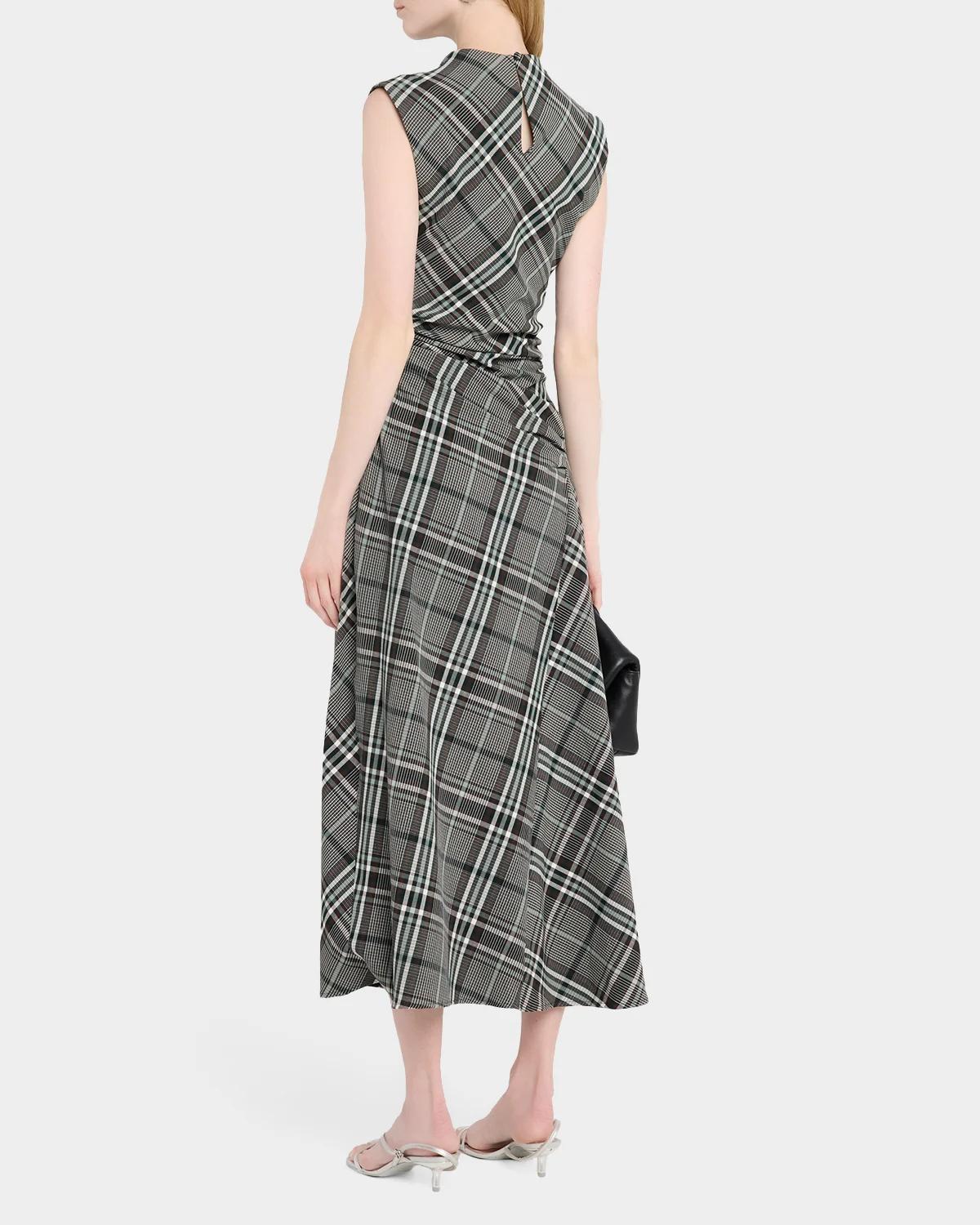 Burke Plaid Cowl-Neck Maxi Dress - thumbnail 8
