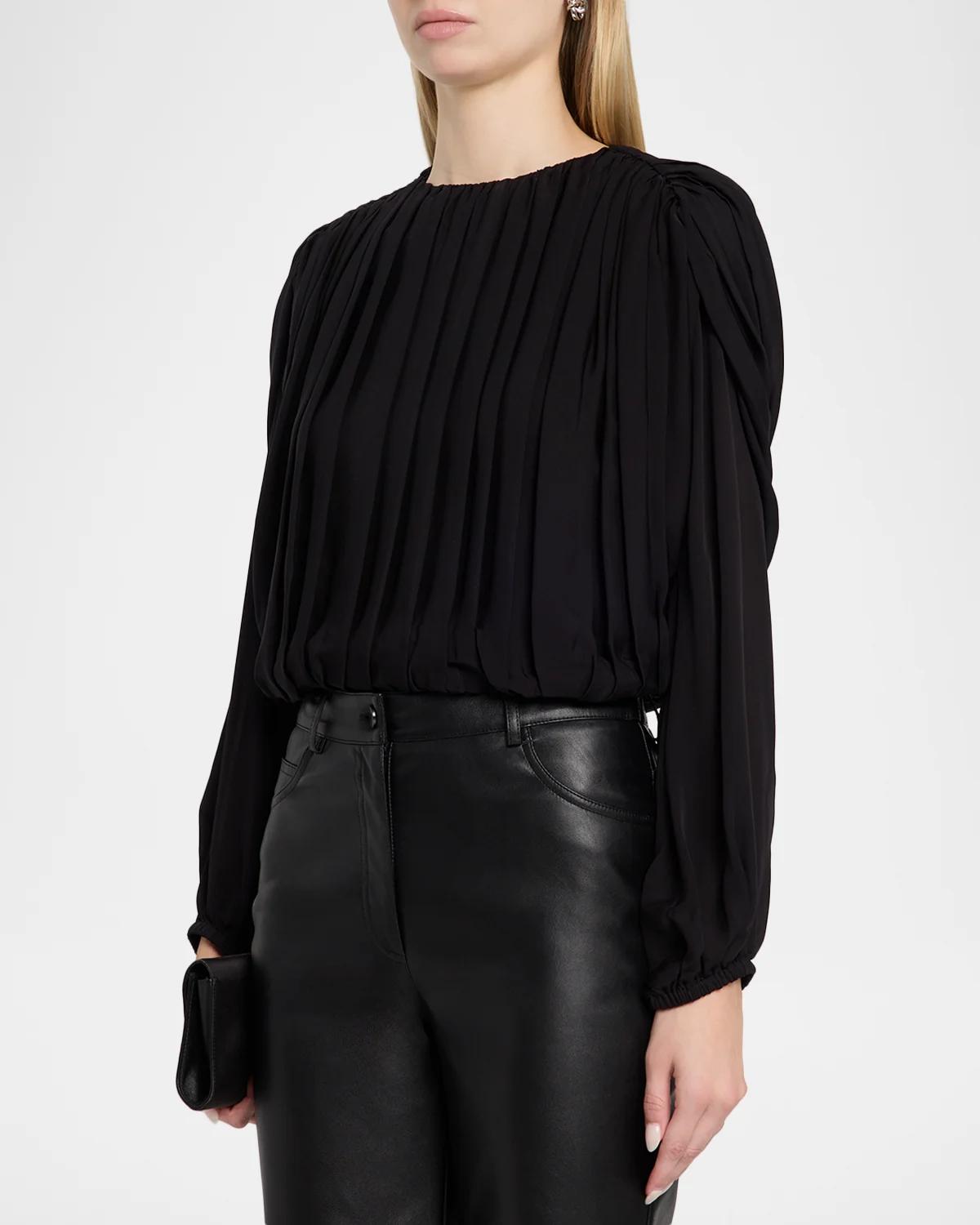 Frida Pleated Blouse - thumbnail 4