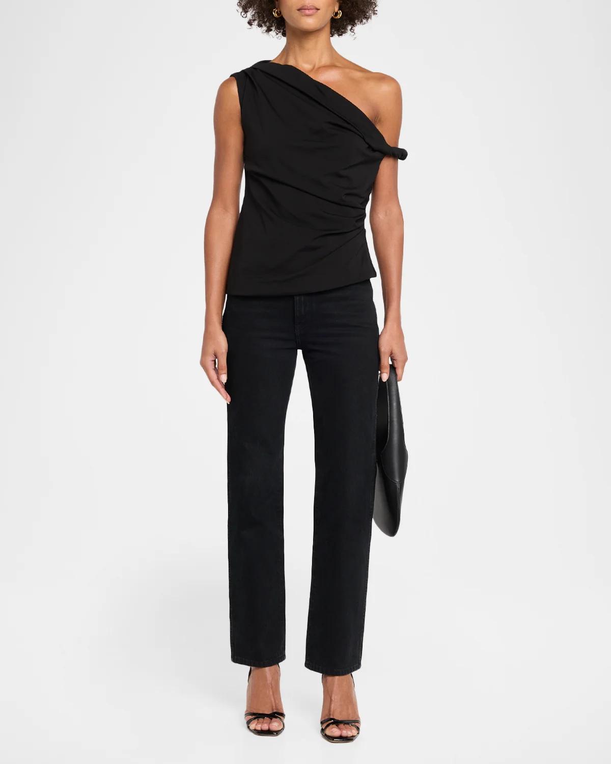 Zerra Draped Asymmetric Top - thumbnail 2