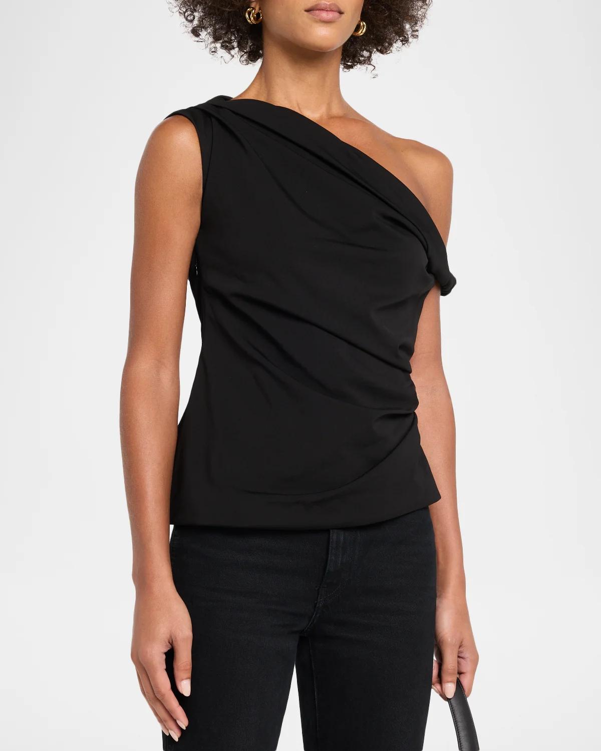 Zerra Draped Asymmetric Top - thumbnail 4