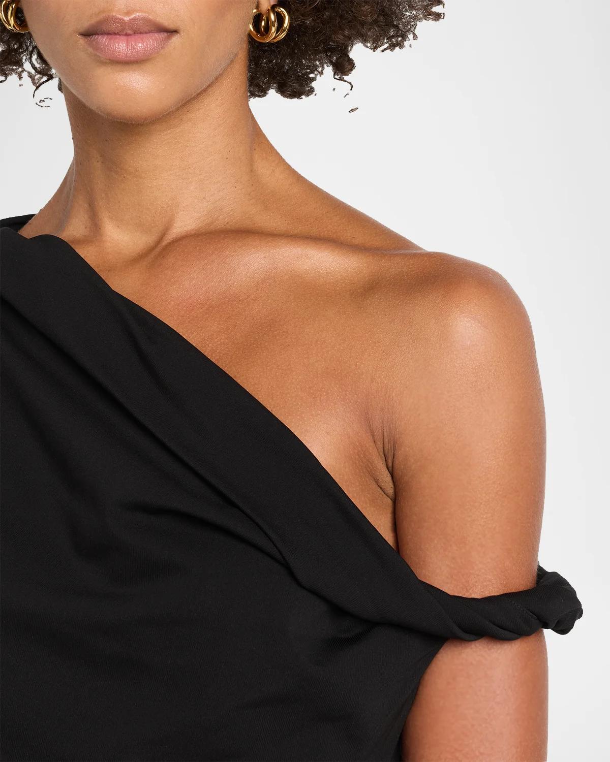 Zerra Draped Asymmetric Top - thumbnail 5
