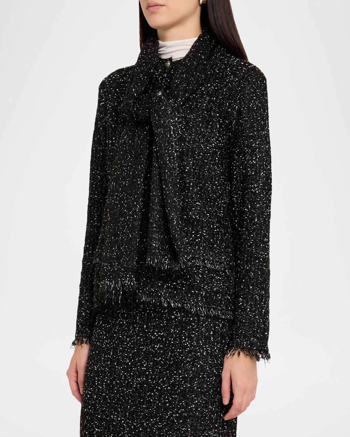 Faye Fringed Metallic Knit Sweater - thumbnail 4