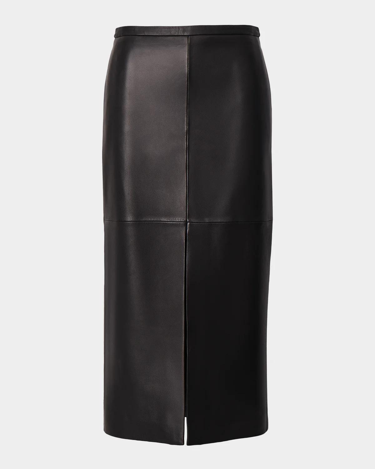 Bessie Leather Midi Skirt
