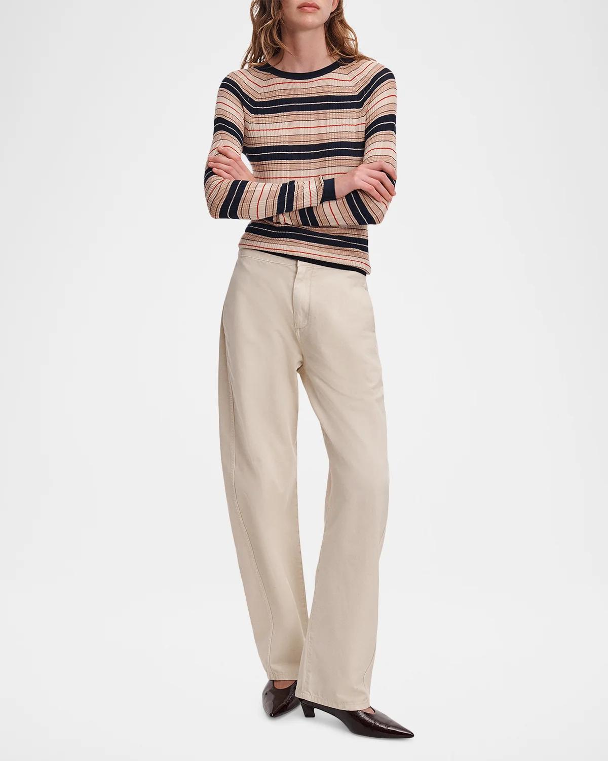 Teresa Striped Silk-Blend Sweater - thumbnail 2