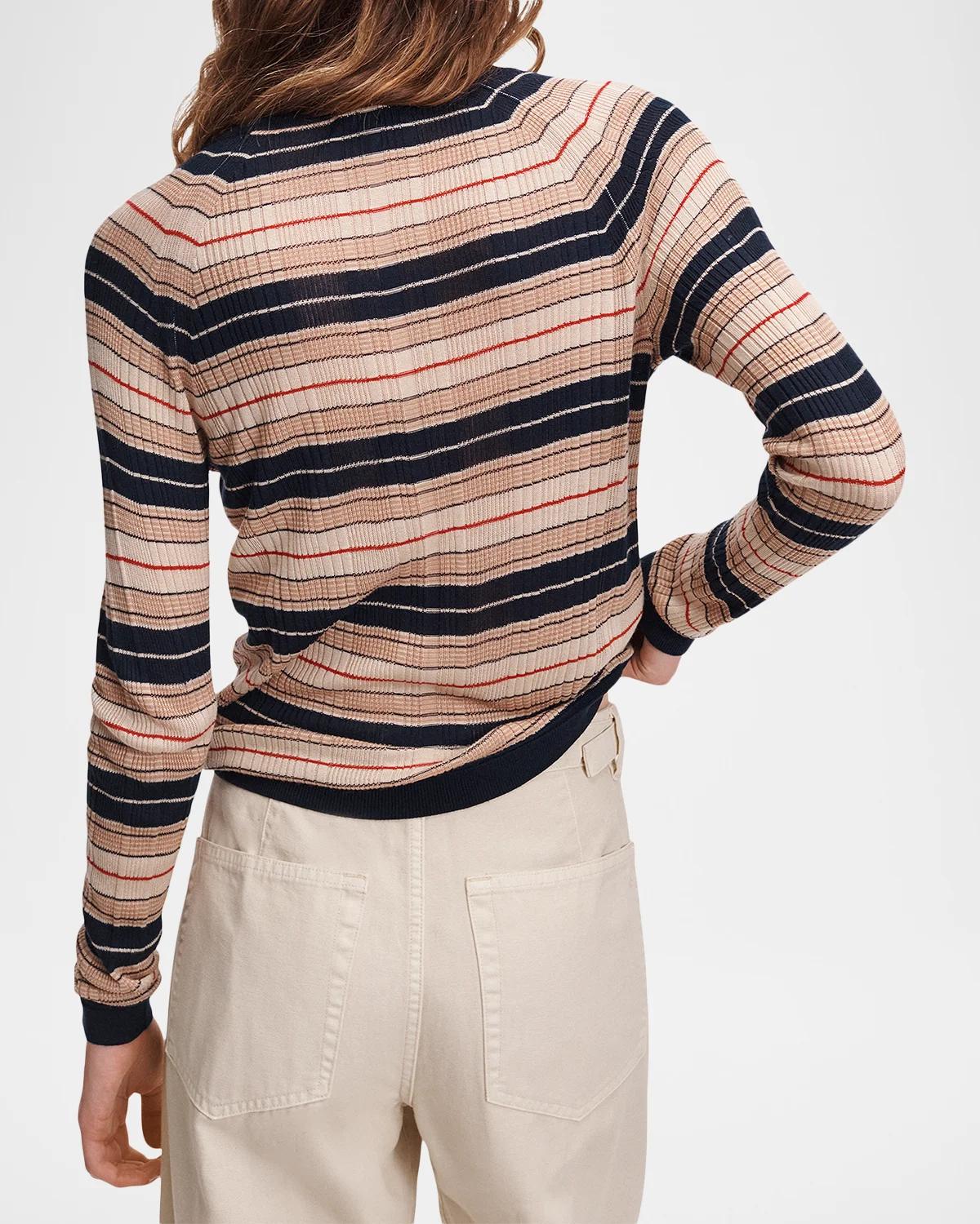 Teresa Striped Silk-Blend Sweater - thumbnail 3