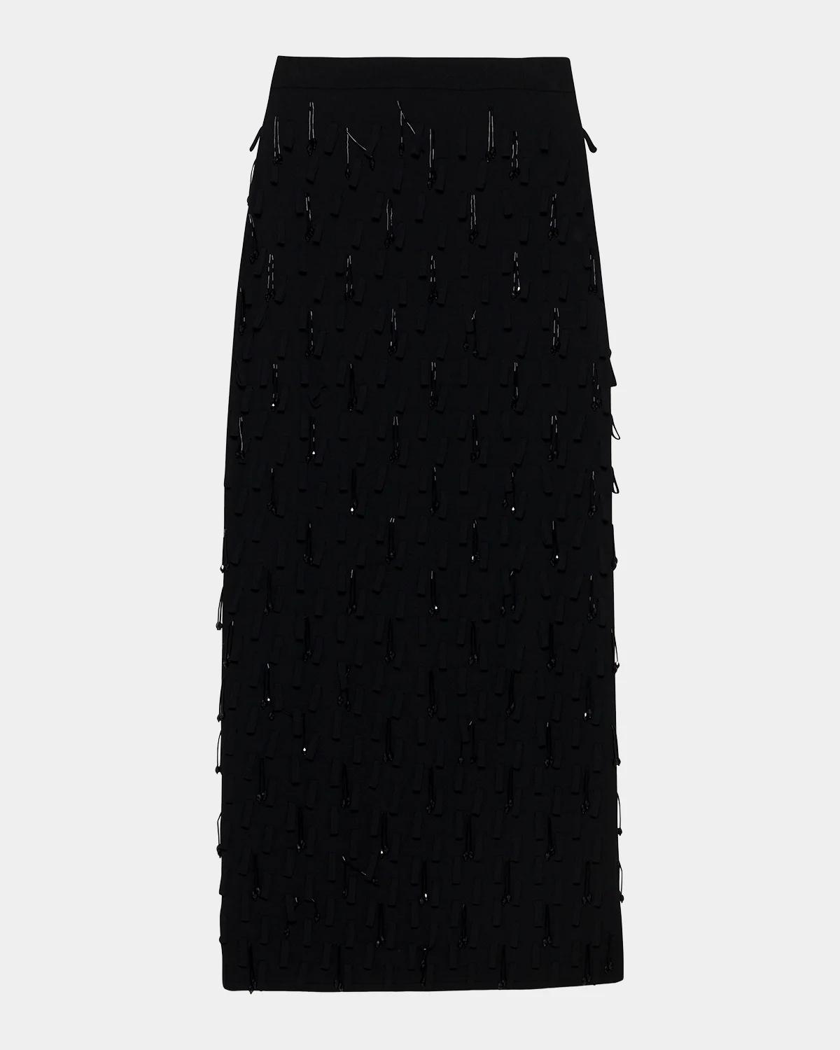 Bree Embellished Knit Midi Skirt