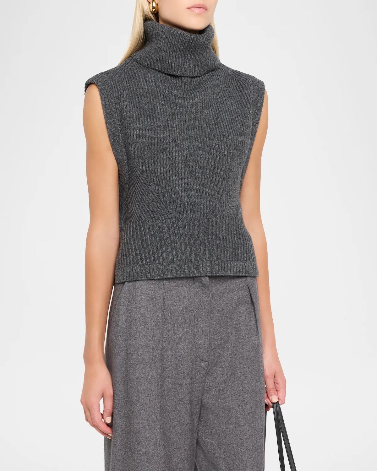 Maple Ribbed Wool-Cashmere Top - thumbnail 4