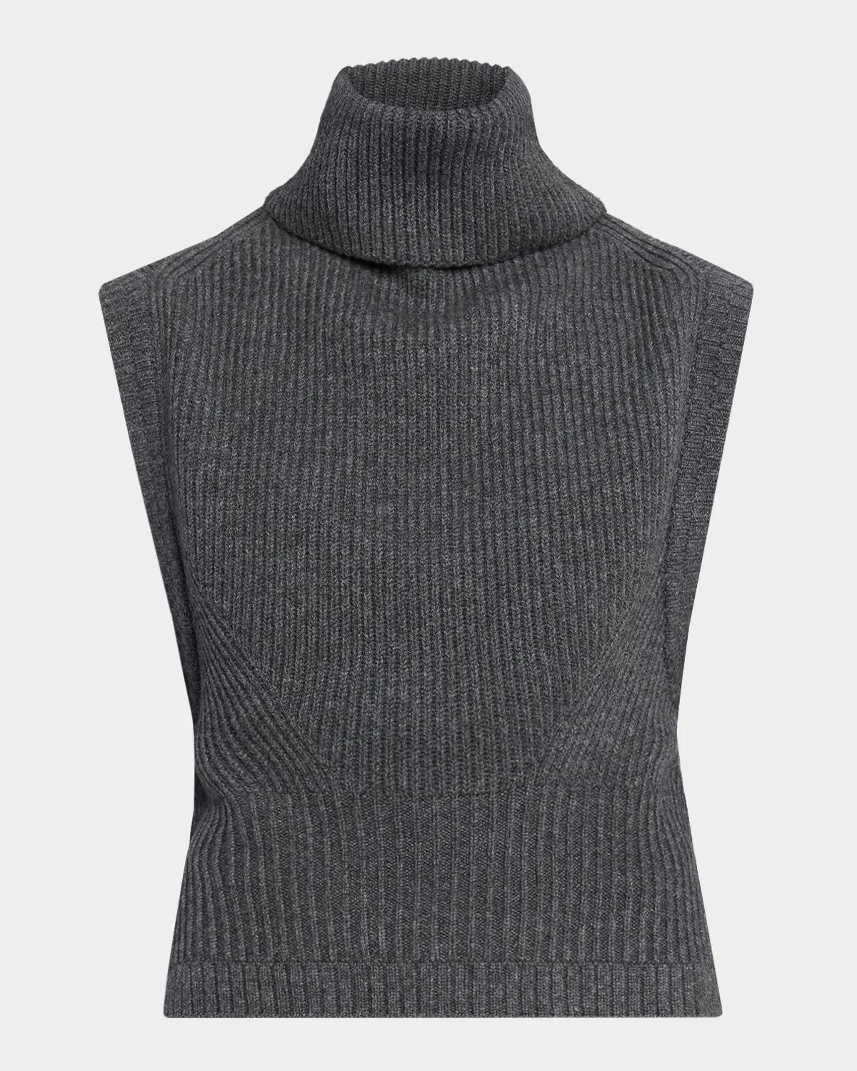 SIMKHAI Maple Ribbed Wool-Cashmere Top | Neiman Marcus